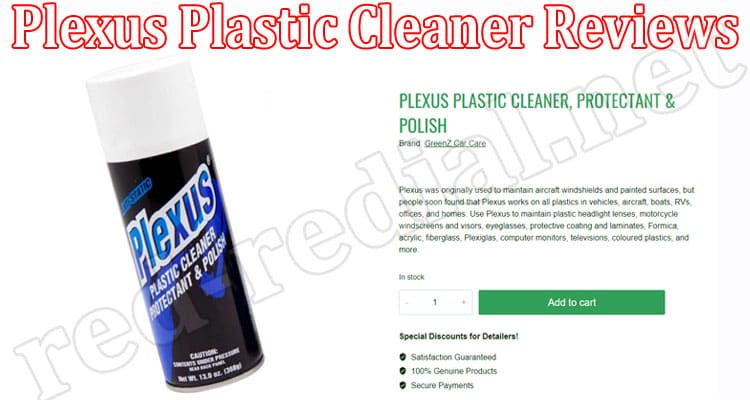 Plexus Aircraft Plastic Cleaner